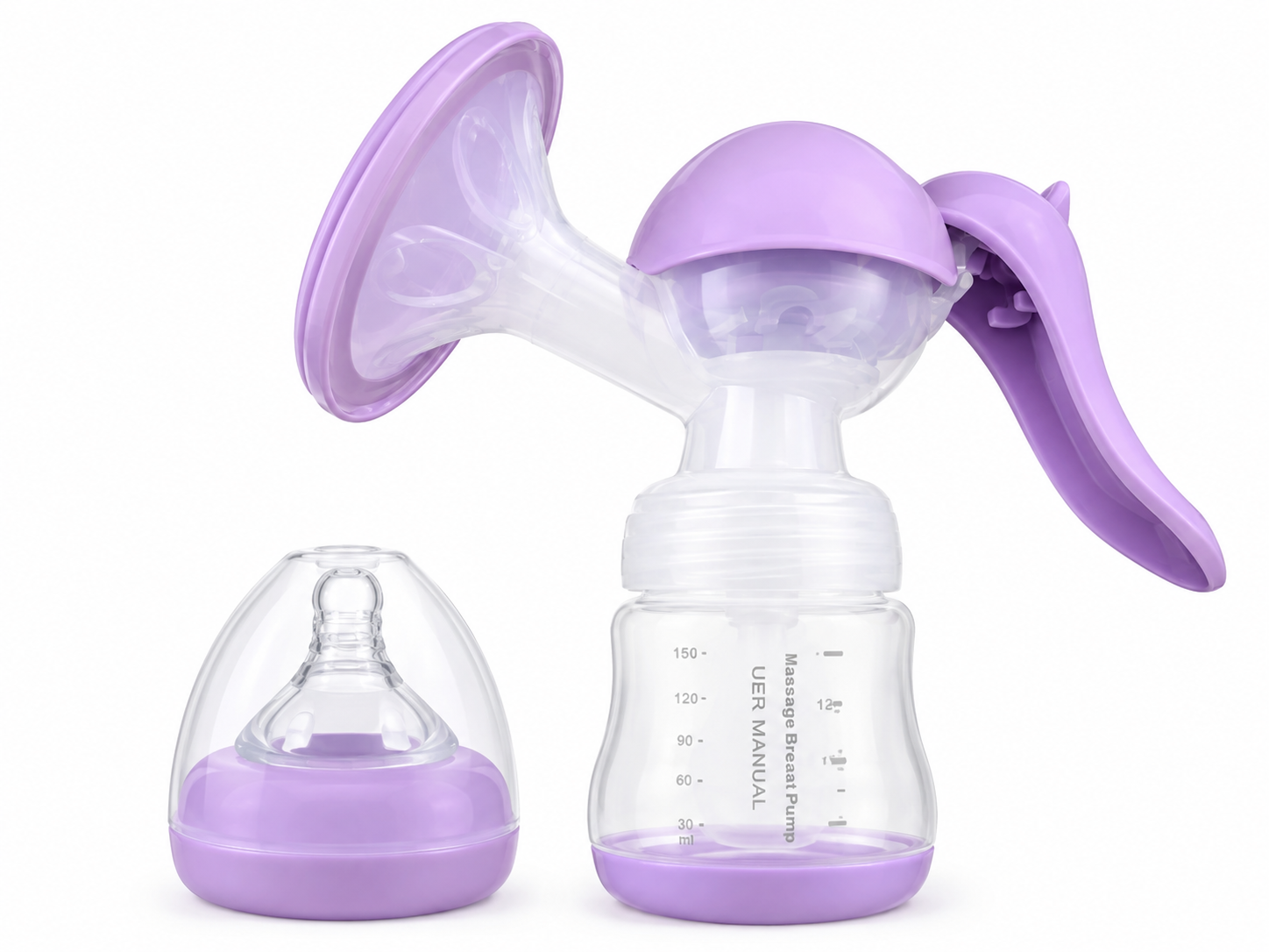 MedX Manual Smart Breast Pump MedX manual breast pump with BPA-free bottle and soft massage pad